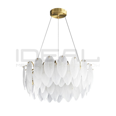 Lampa wisząca Glamour PIUMA 60 białe pióra