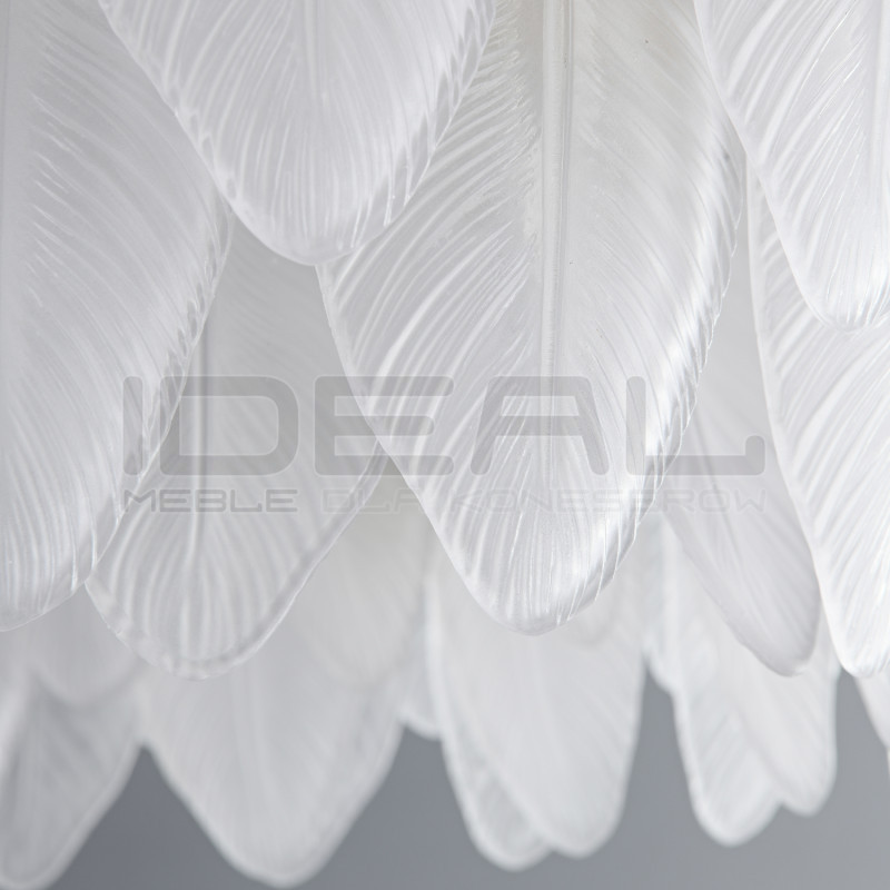 Lampa wisząca Glamour PIUMA 60 białe pióra