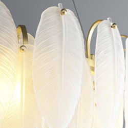 Lampa wisząca Glamour PIUMA 60 białe pióra