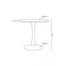 Stół Tulip 80 czarny