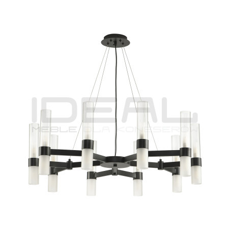 Lampa wisząca Candela 10 ramienna czarna 85