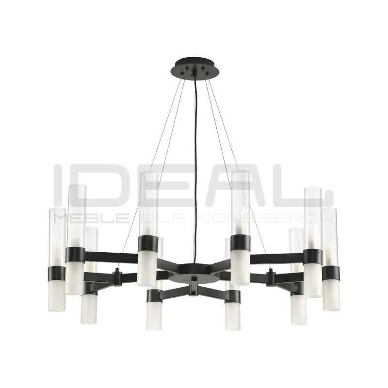 Lampa wisząca Candela 10 ramienna czarna 85