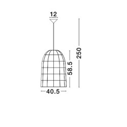 Lampa wisząca boho Banda biała bambus