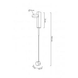 Kinkiet regulowany glamour CLARID złoty