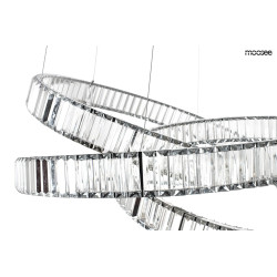 Kryształowa Lampa wisząca WAVE 75 chrom