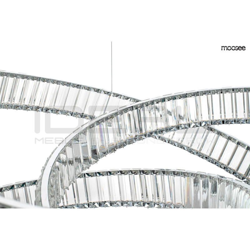 Kryształowa Lampa wisząca WAVE 75 chrom