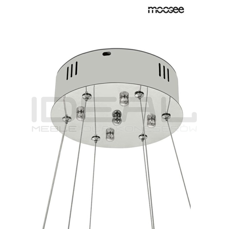 Kryształowa Lampa wisząca WAVE 75 chrom