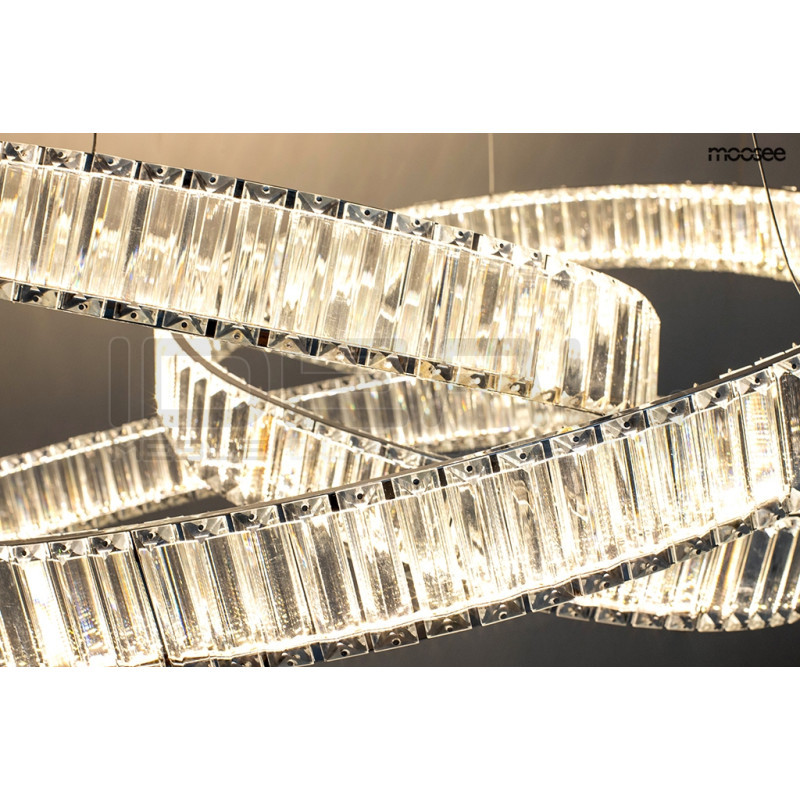 Kryształowa Lampa wisząca WAVE 75 chrom