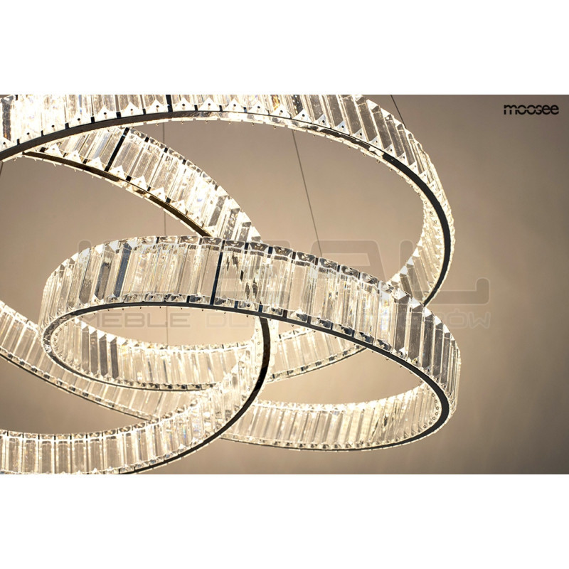 Kryształowa Lampa wisząca WAVE 75 chrom