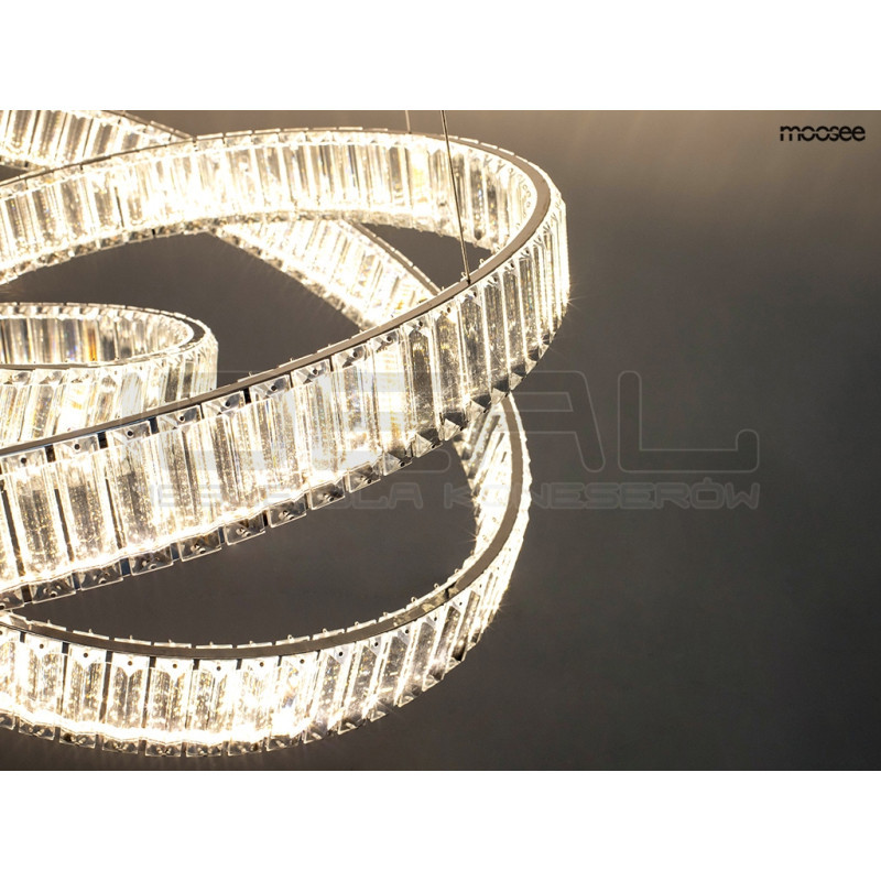 Kryształowa Lampa wisząca WAVE 75 chrom