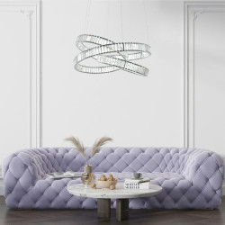 Kryształowa Lampa wisząca WAVE 75 chrom