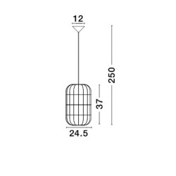 Lampa wisząca boho Banda Cylinder rattan