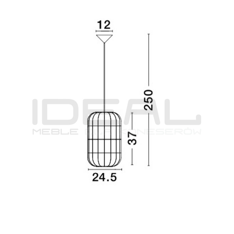 Lampa wisząca boho Banda Cylinder rattan