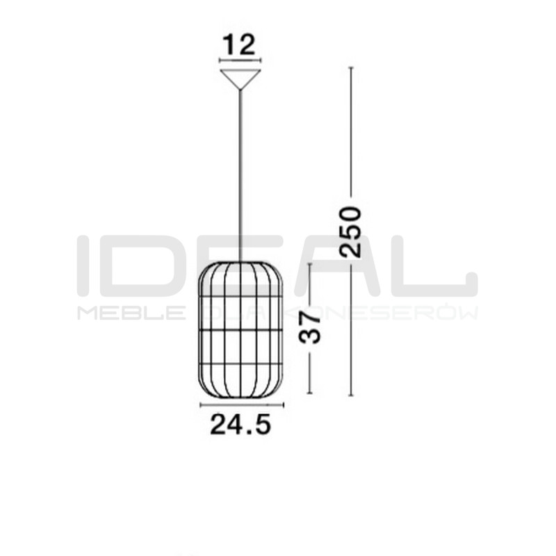 Lampa wisząca boho Banda Cylinder biała rattan