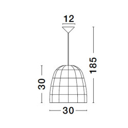 Lampa wisząca Boho HandMade Small rattan