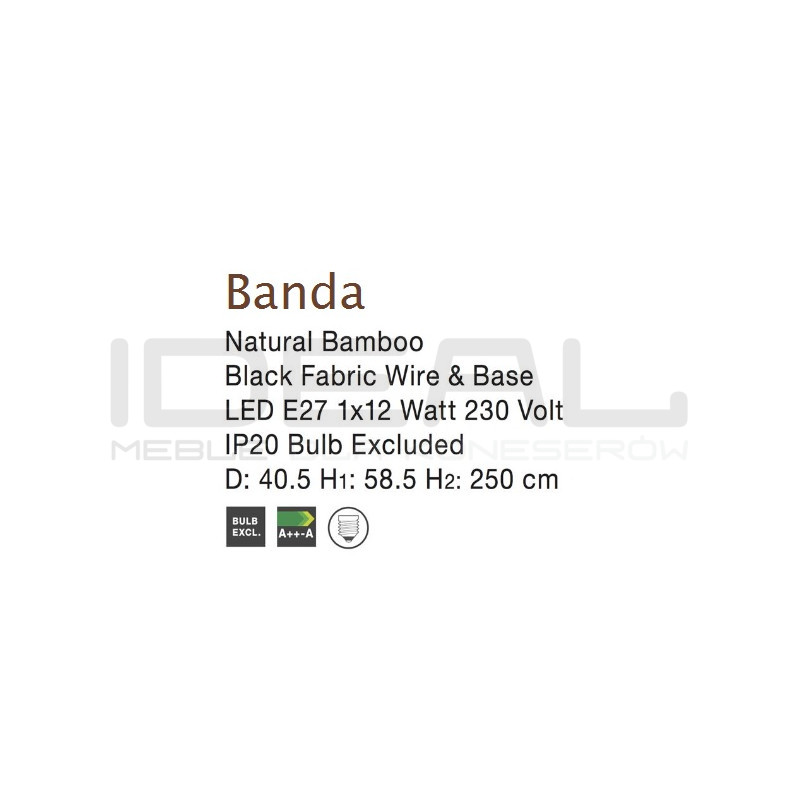 Lampa wisząca boho Banda bambus