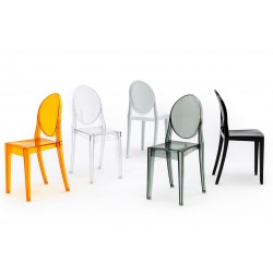 Krzesło przezroczyste dymione Victoria Inspirowane Victoria Ghost