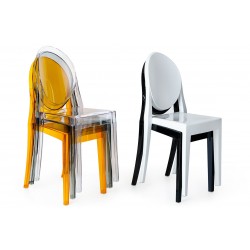 Krzesło przezroczyste dymione Victoria Inspirowane Victoria Ghost