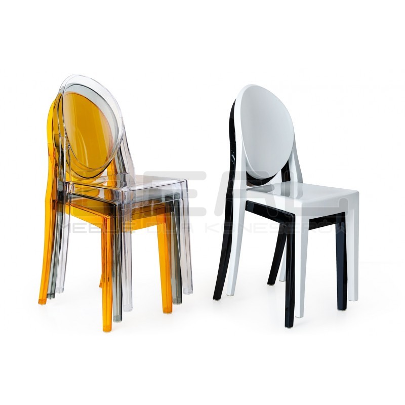 Krzesło przezroczyste dymione Victoria Inspirowane Victoria Ghost