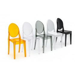 Krzesło przezroczyste dymione Victoria Inspirowane Victoria Ghost