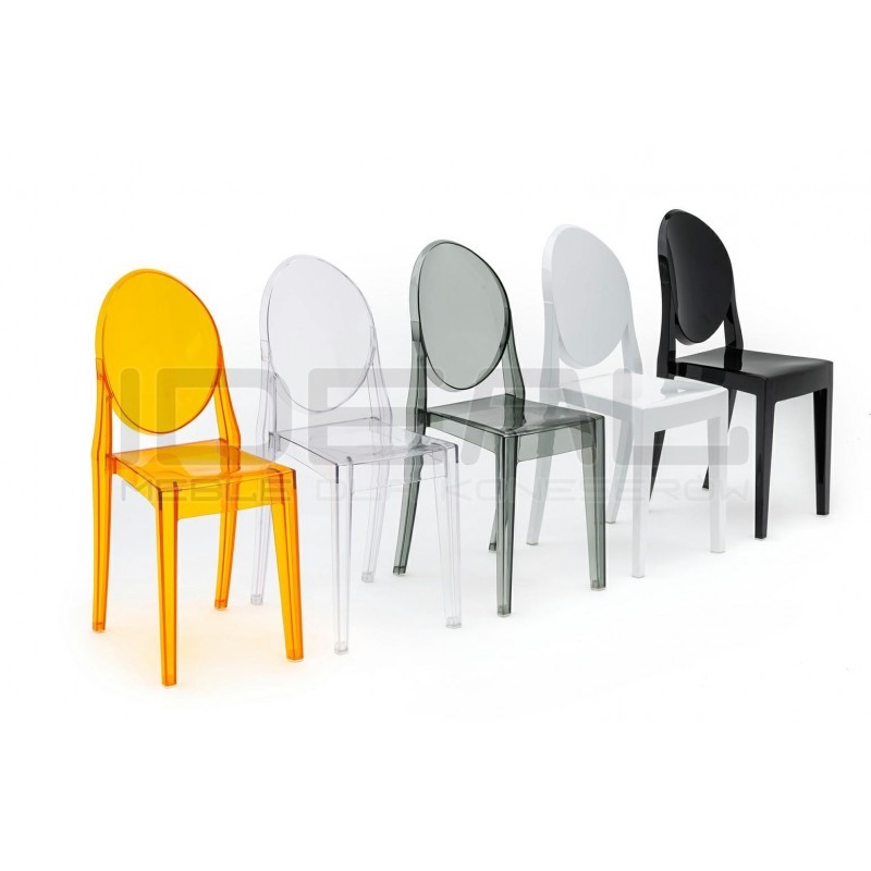 Krzesło przezroczyste dymione Victoria Inspirowane Victoria Ghost