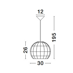 Lampa wisząca Boho HandMade ball Small rattan