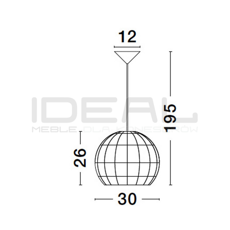 Lampa wisząca Boho HandMade ball Small rattan