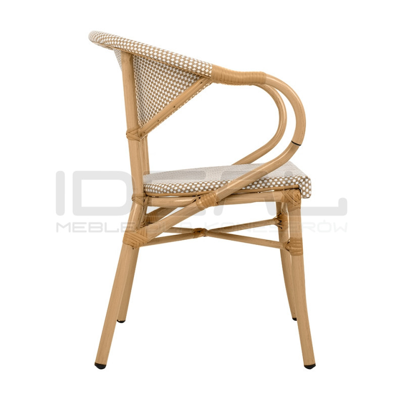 Krzesło Boho Bistro Paris rattanowe