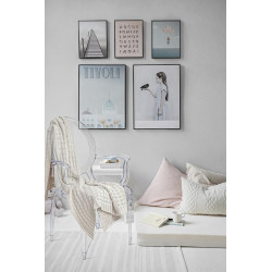 Krzesło glamour przezroczyste PRINCE ARM