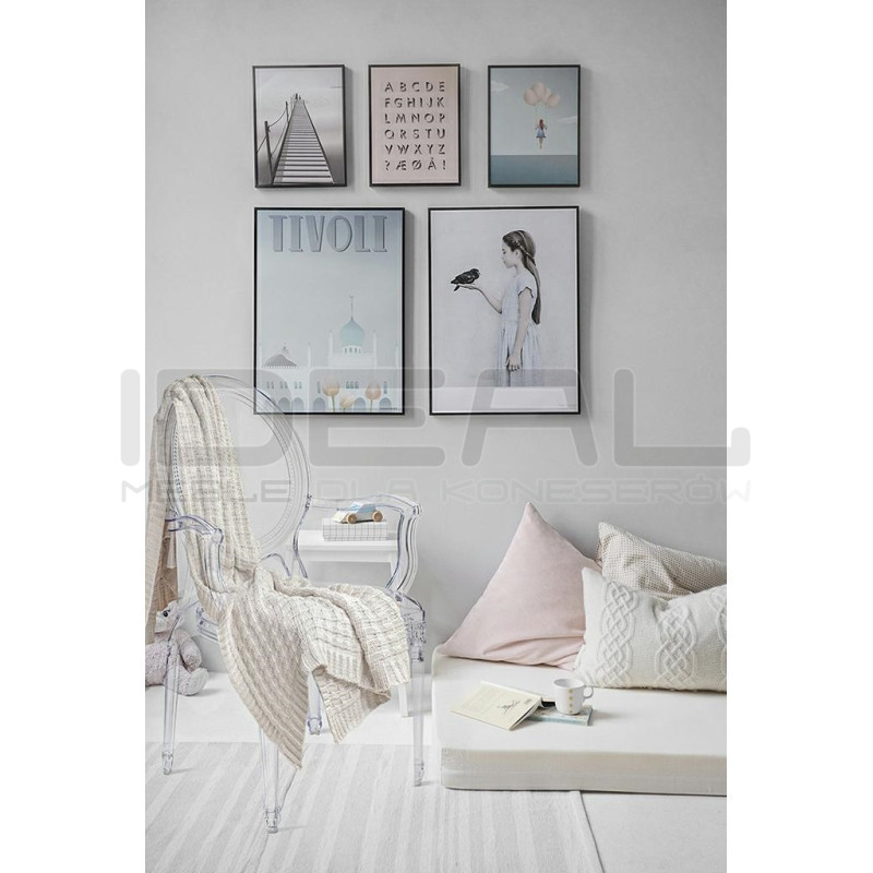 Krzesło glamour przezroczyste PRINCE ARM