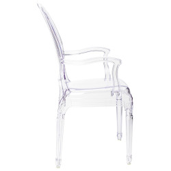 Krzesło glamour przezroczyste PRINCE ARM