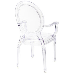 Krzesło glamour przezroczyste PRINCE ARM