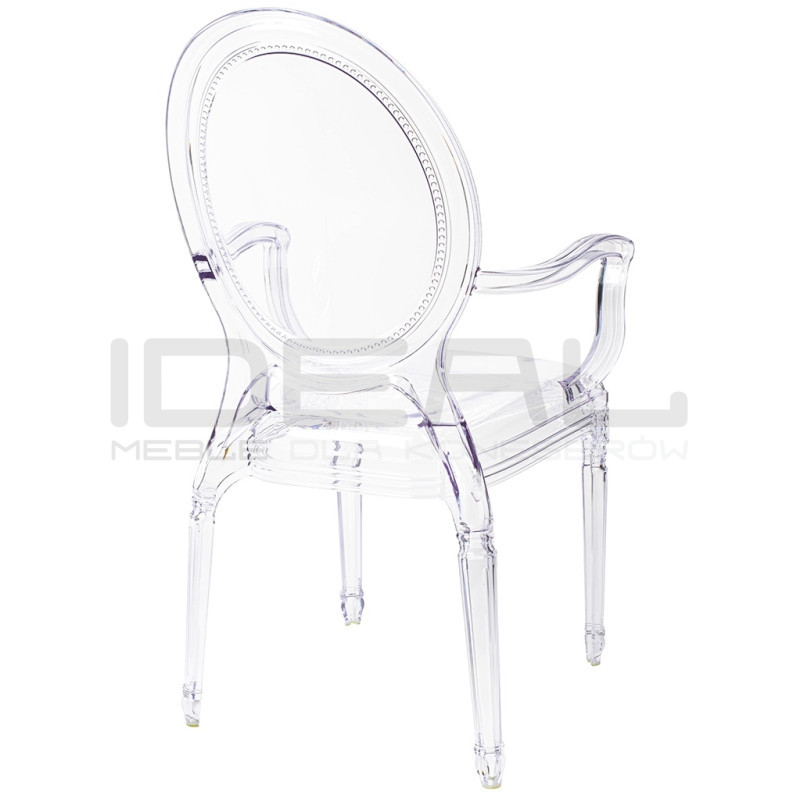 Krzesło glamour przezroczyste PRINCE ARM