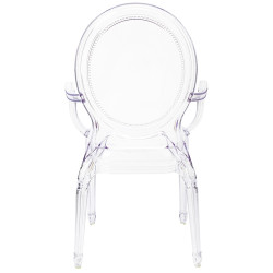 Krzesło glamour przezroczyste PRINCE ARM