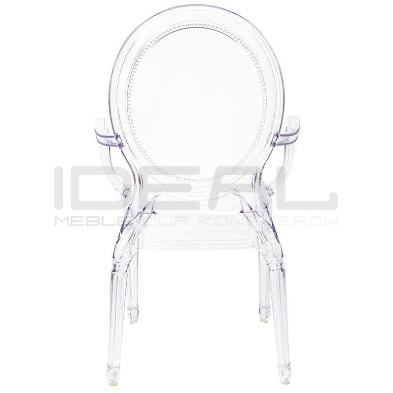 Krzesło glamour przezroczyste PRINCE ARM