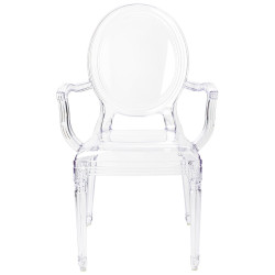 Krzesło glamour przezroczyste PRINCE ARM