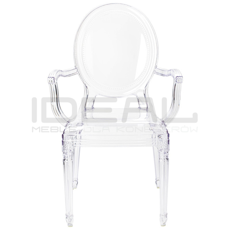Krzesło glamour przezroczyste PRINCE ARM