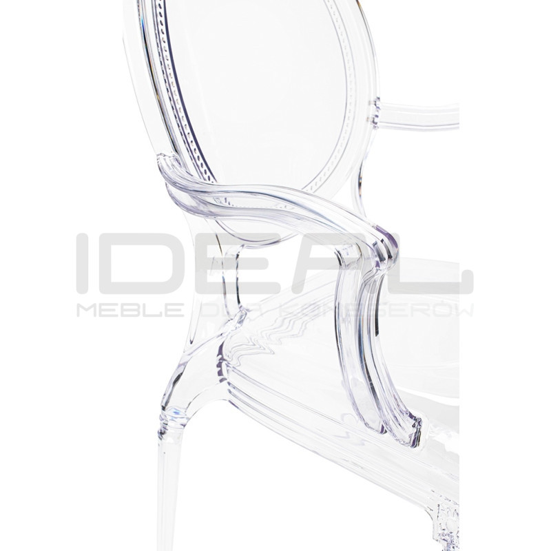Krzesło glamour przezroczyste PRINCE ARM