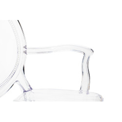 Krzesło glamour przezroczyste PRINCE ARM