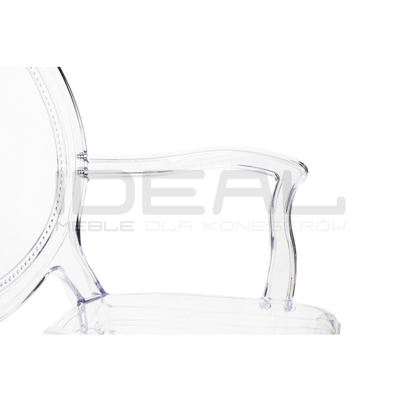 Krzesło glamour przezroczyste PRINCE ARM
