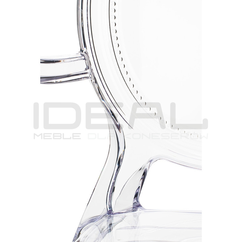 Krzesło glamour przezroczyste PRINCE ARM