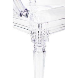 Krzesło glamour przezroczyste PRINCE ARM