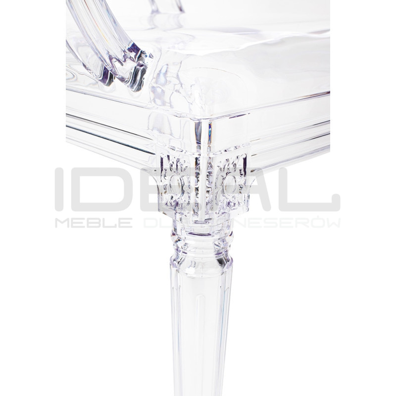 Krzesło glamour przezroczyste PRINCE ARM