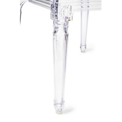 Krzesło glamour przezroczyste PRINCE ARM