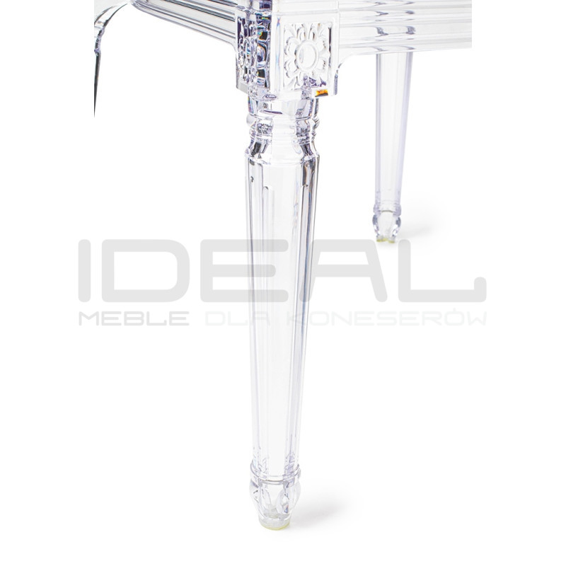 Krzesło glamour przezroczyste PRINCE ARM