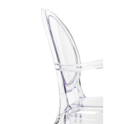 Krzesło glamour przezroczyste PRINCE ARM