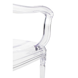 Krzesło glamour przezroczyste PRINCE ARM