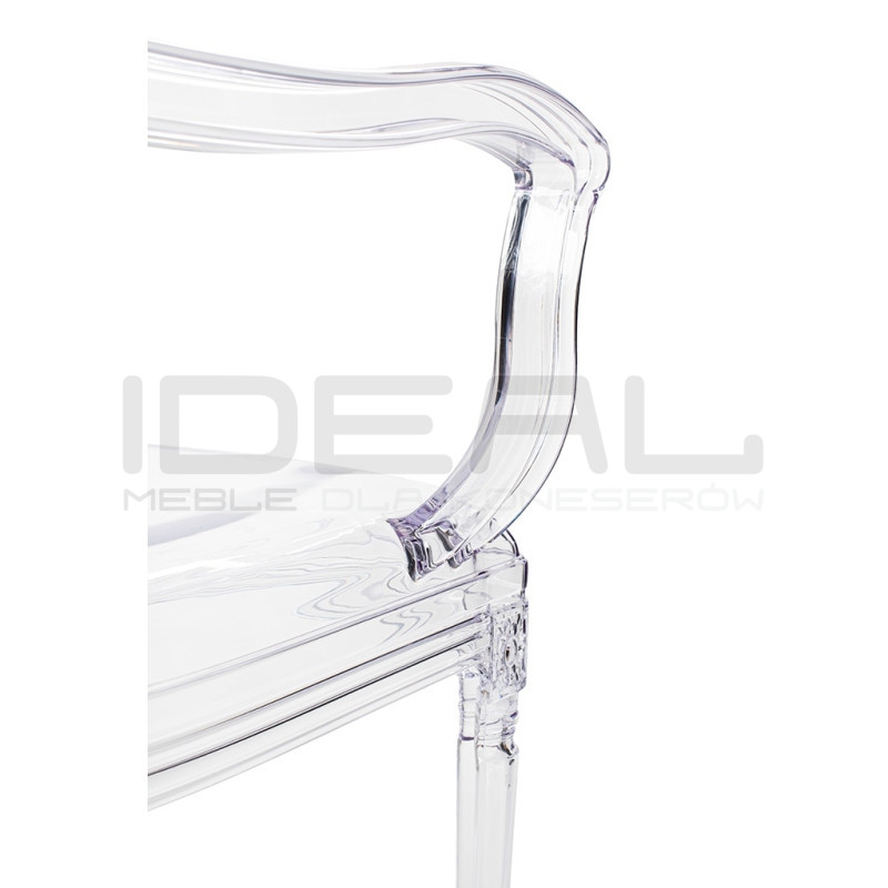 Krzesło glamour przezroczyste PRINCE ARM