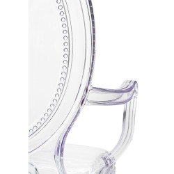 Krzesło glamour przezroczyste PRINCE ARM