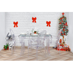 Krzesło glamour przezroczyste PRINCE ARM